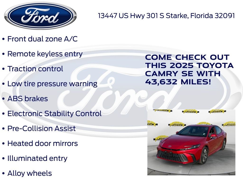 2025 Toyota Camry SE -CERTIFIED-