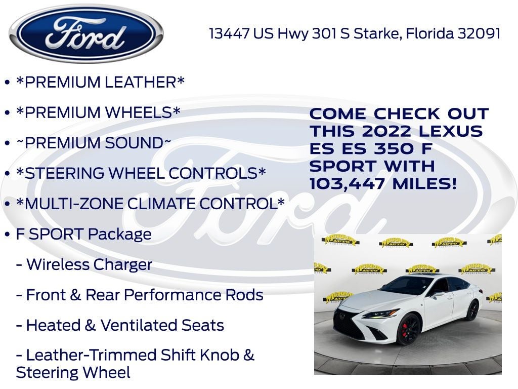 2022 Lexus ES 350 F Sport