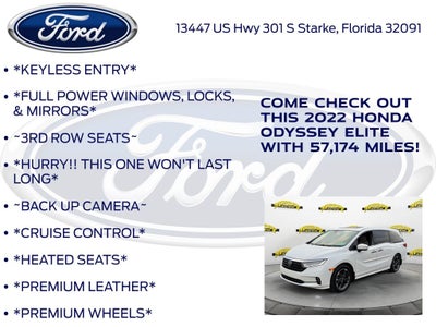 2022 Honda Odyssey Elite