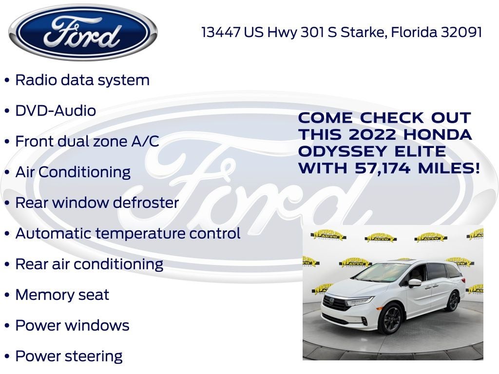 2022 Honda Odyssey Elite