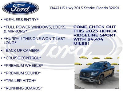 2023 Honda Ridgeline Sport -CERTIFIED-