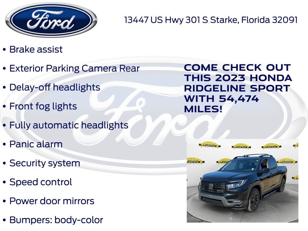 2023 Honda Ridgeline Sport -CERTIFIED-