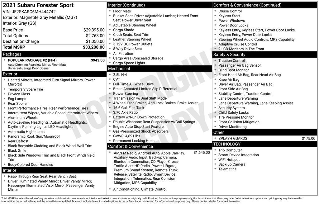 2021 Subaru Forester Sport -CERTIFIED-
