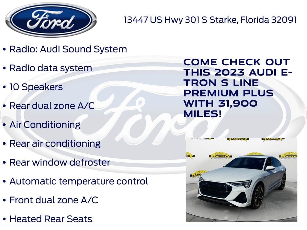 2023 Audi e-tron Sportback S line Premium Plus quattro