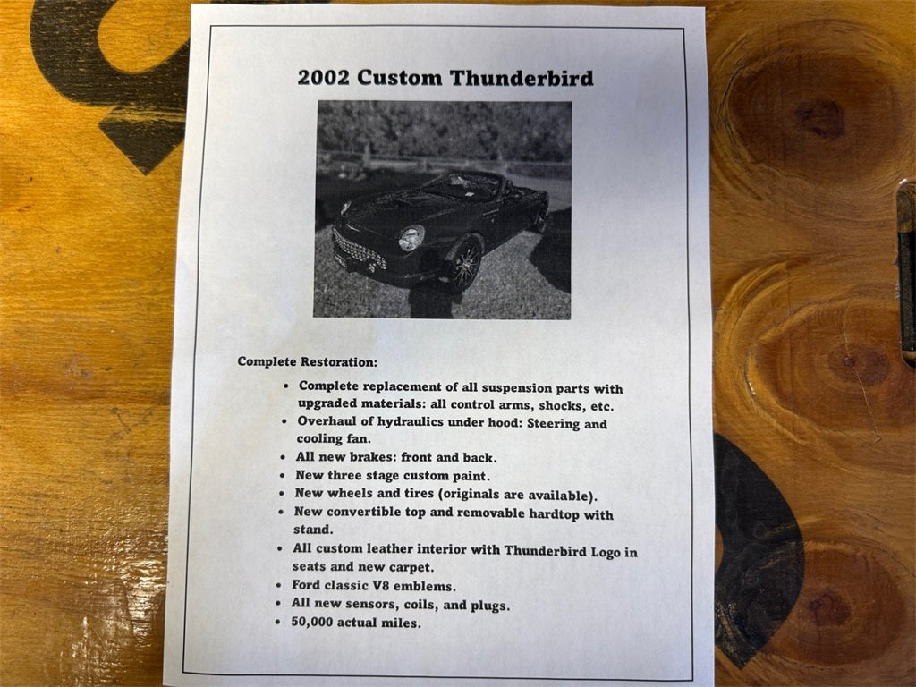 2002 Ford Thunderbird Base